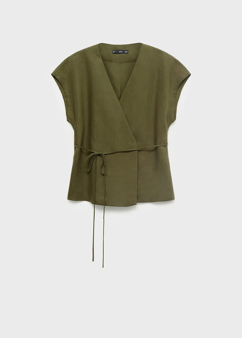 Lyocell wrap top