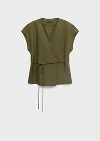 Lyocell wrap top