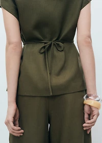 Lyocell wrap top