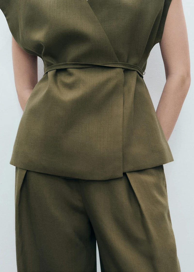 Lyocell wrap top