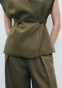Lyocell wrap top