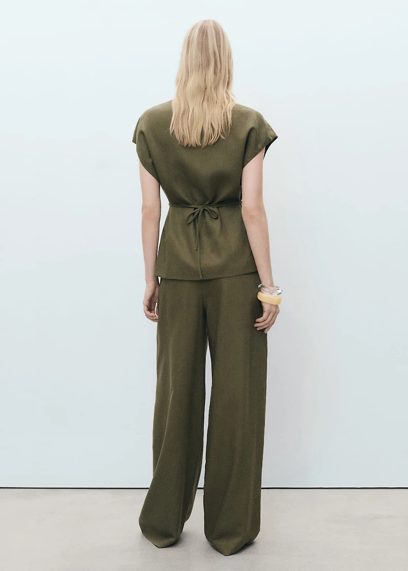 Lyocell wrap top