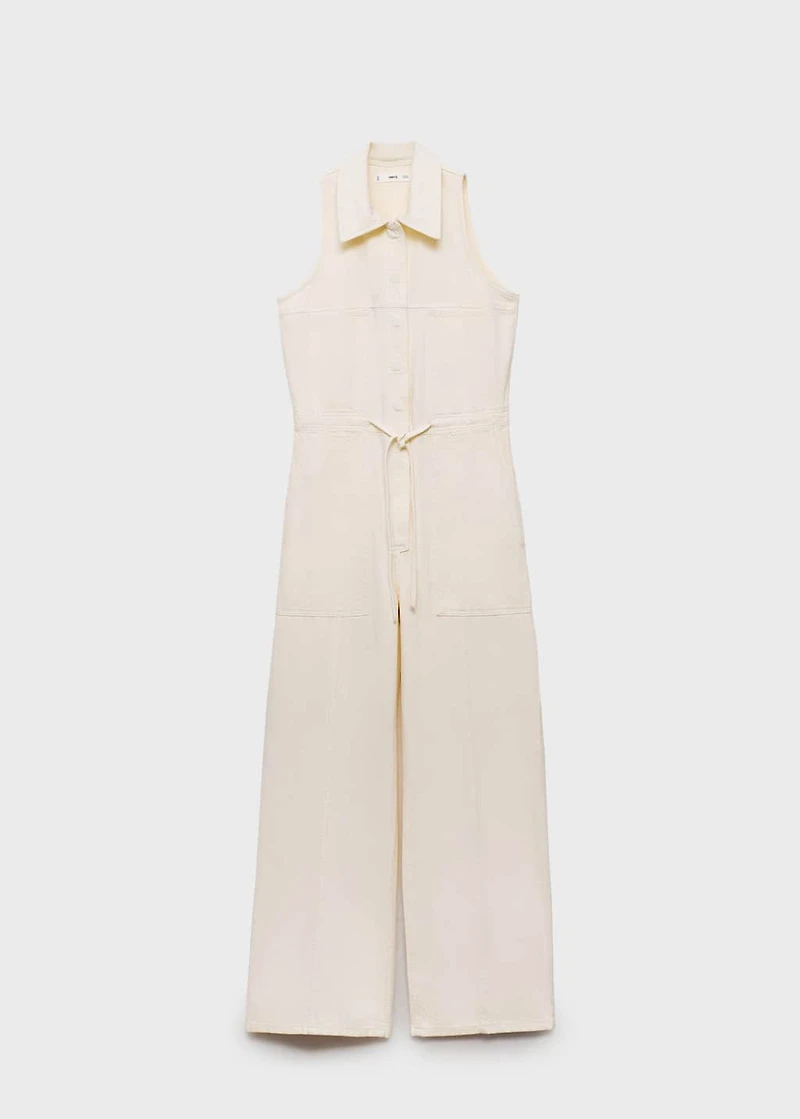 Long denim jumpsuit