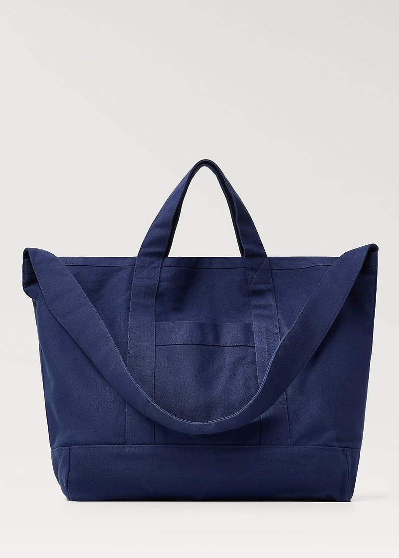 Plain cotton beach bag