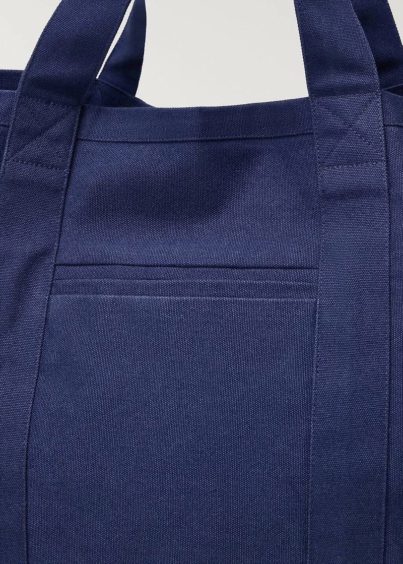 Plain cotton beach bag
