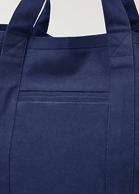 Plain cotton beach bag