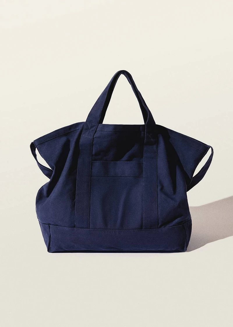 Plain cotton beach bag