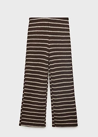 Knitted pants with geometric print