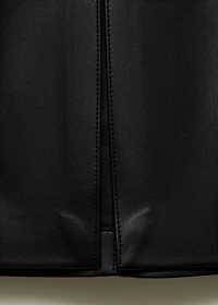 Faux-leather pencil skirt