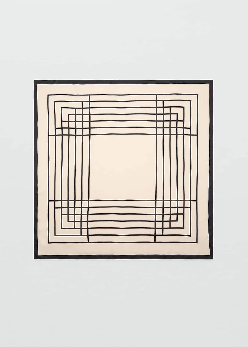 Geometric printed foulard