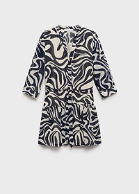 Ruffled printed dress
