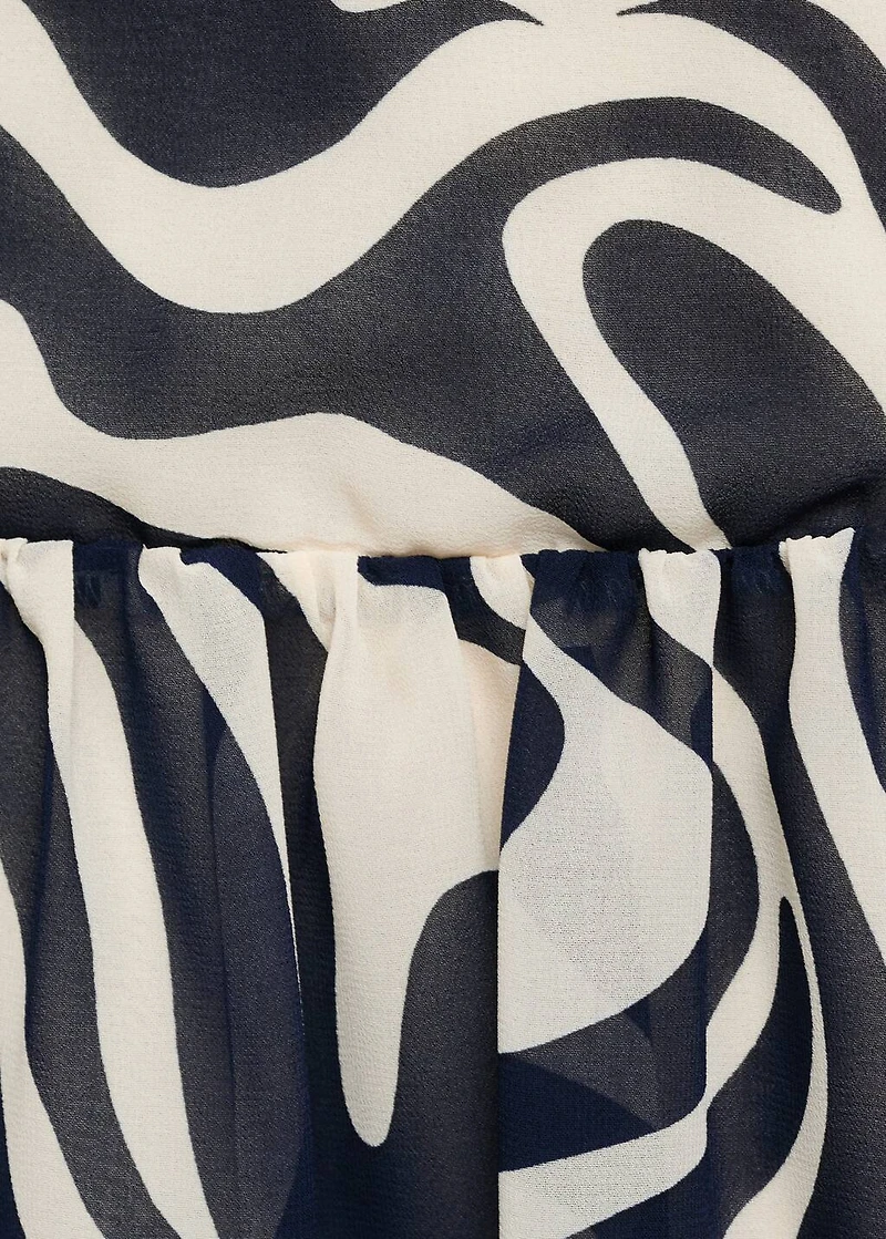 Ruffled printed dress
