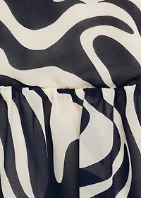 Ruffled printed dress
