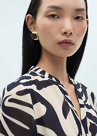 Ruffled printed dress