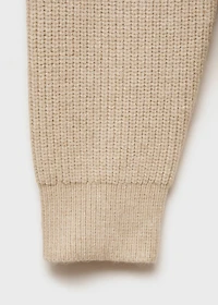 Knitted structured polo sweater