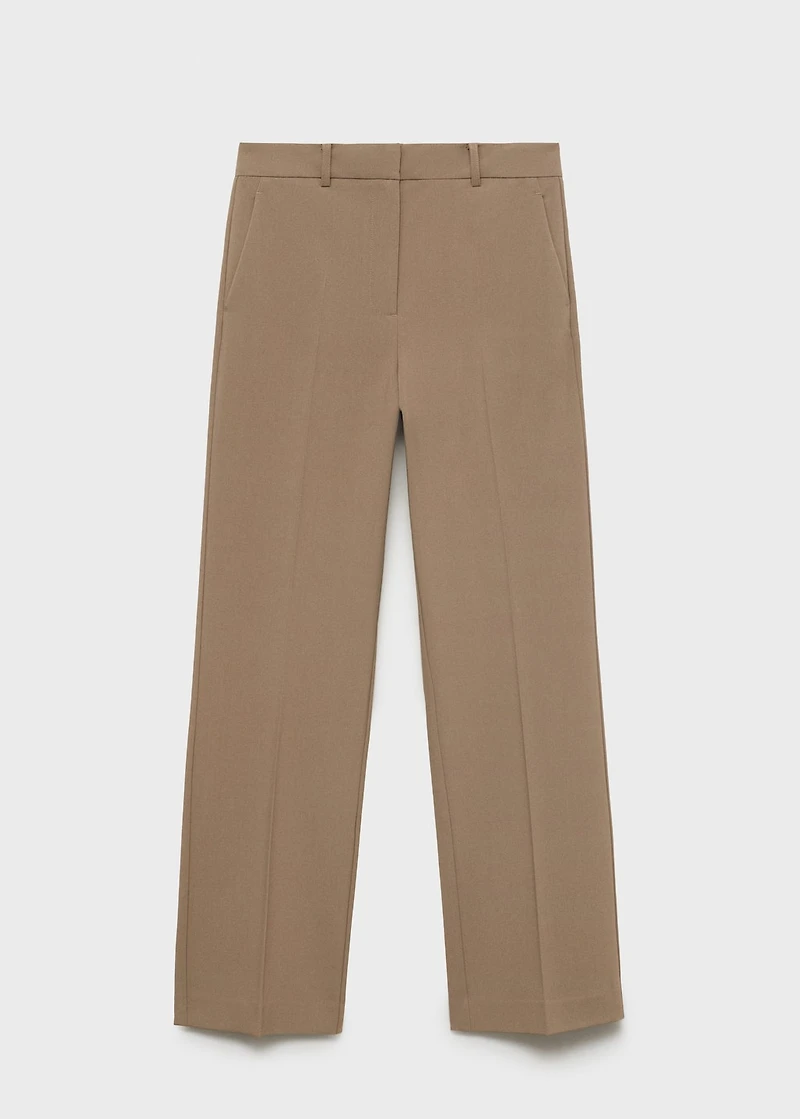 Straight mid-rise pants