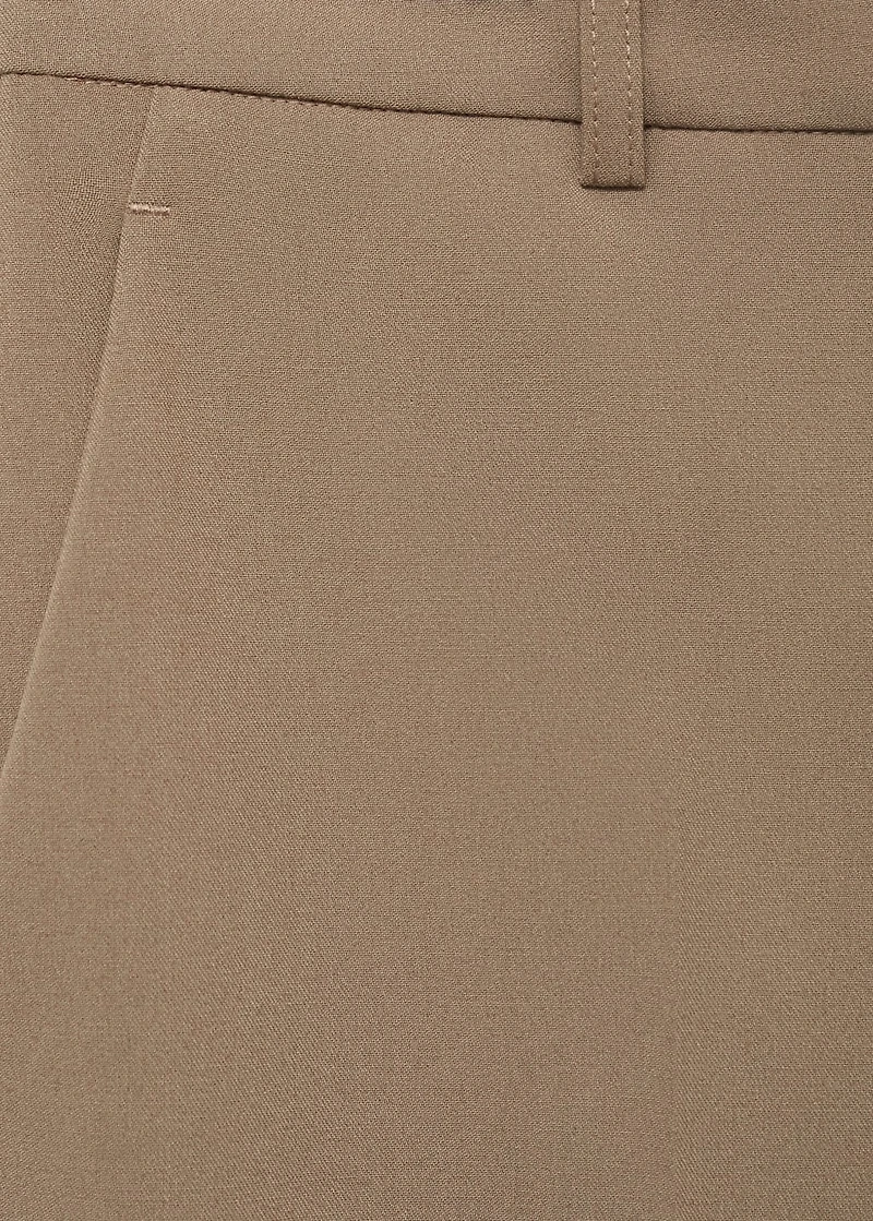 Straight mid-rise pants
