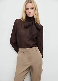Straight mid-rise pants