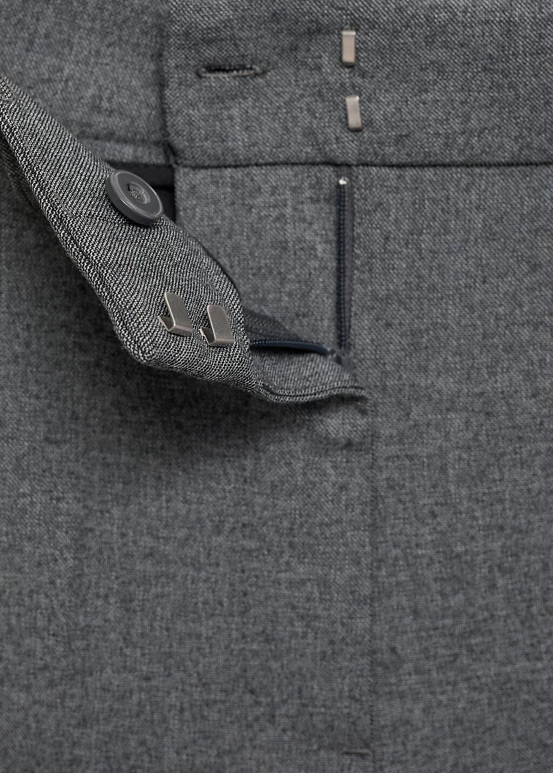 Straight mid-rise pants