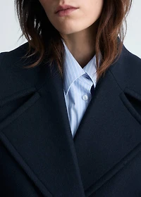 Wool-blend jacket with maxi lapels