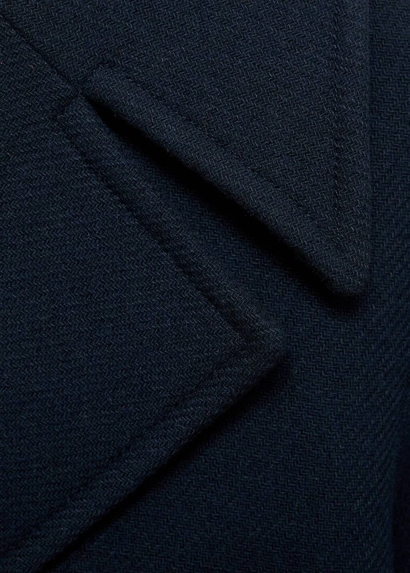 Wool-blend jacket with maxi lapels