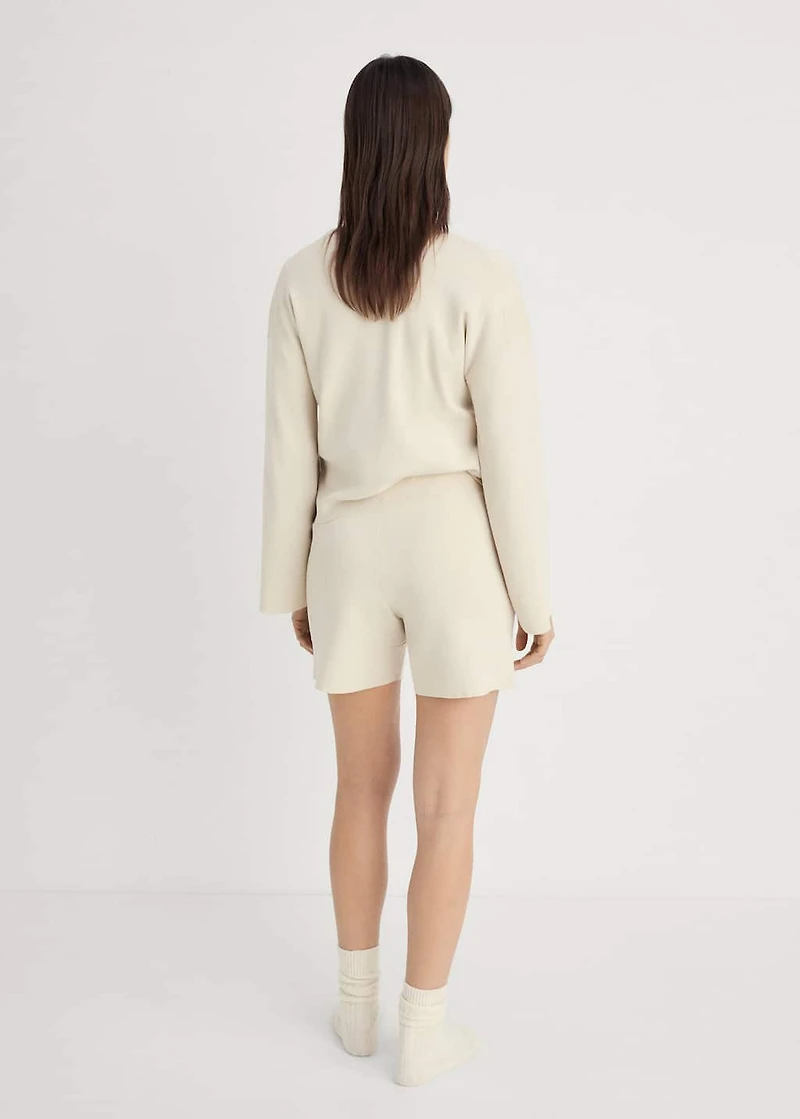 Ribbed knitted shorts