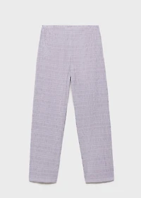 Cotton striped woven seersucker pants
