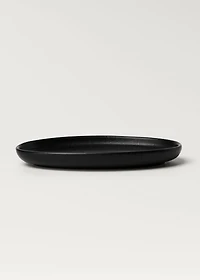 Matte-finish stoneware soap dish