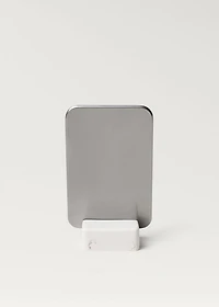 Marble-effect resin dressing table mirror