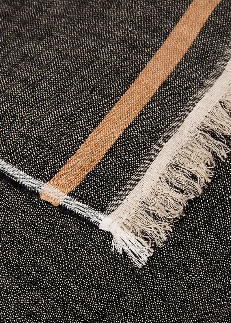 Striped linen blanket