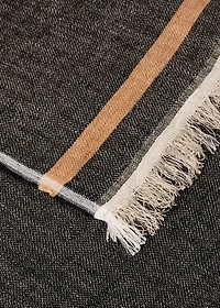 Striped linen blanket