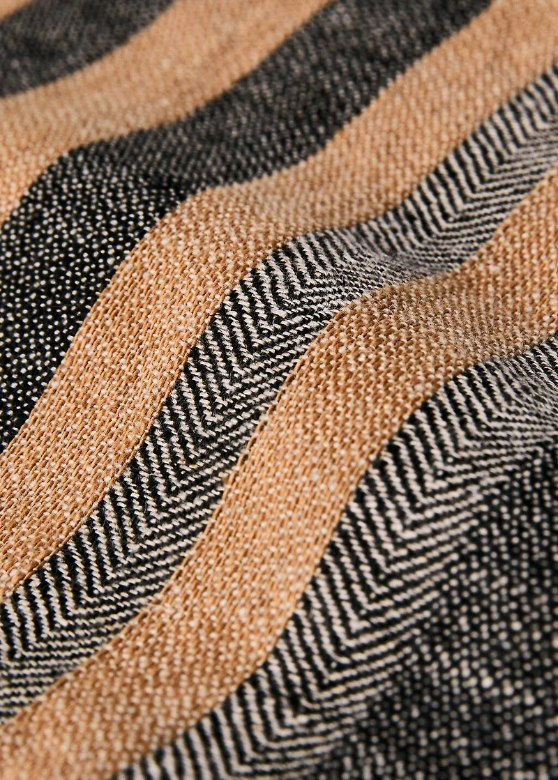 Striped linen blanket