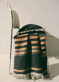Striped linen blanket