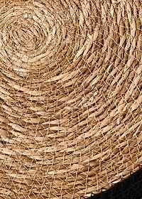 Natural fiber braided placemat
