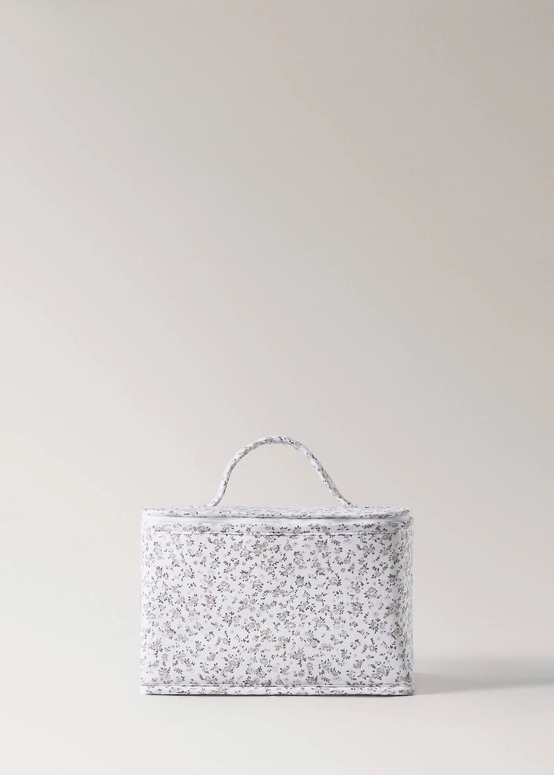 Children’s toiletry bag with mini-flower print