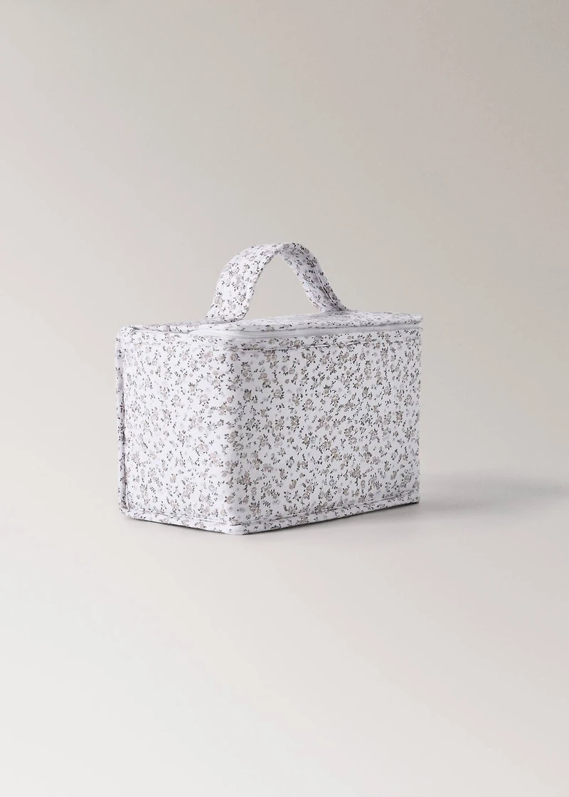 Children’s toiletry bag with mini-flower print