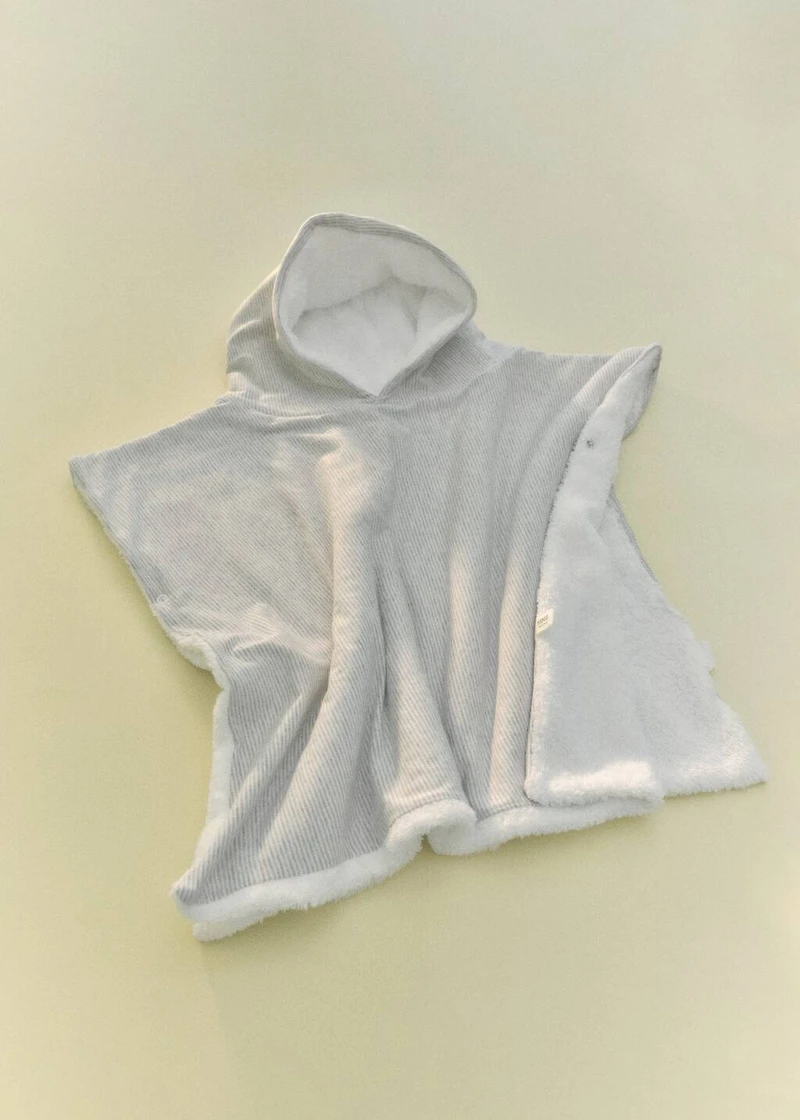Children’s two-tone cotton bathrobe