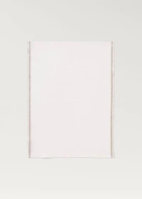 Linen dish cloth with stripes and dyed yarn