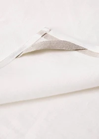 Linen dish cloth with stripes and dyed yarn