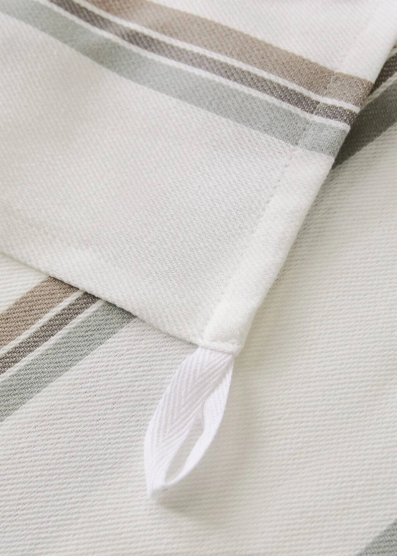 Cotton yarn-dyed striped kitchen towel