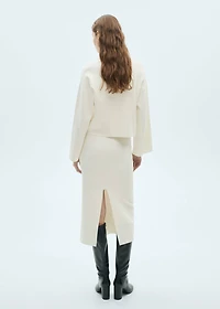 Fine knit midi skirt