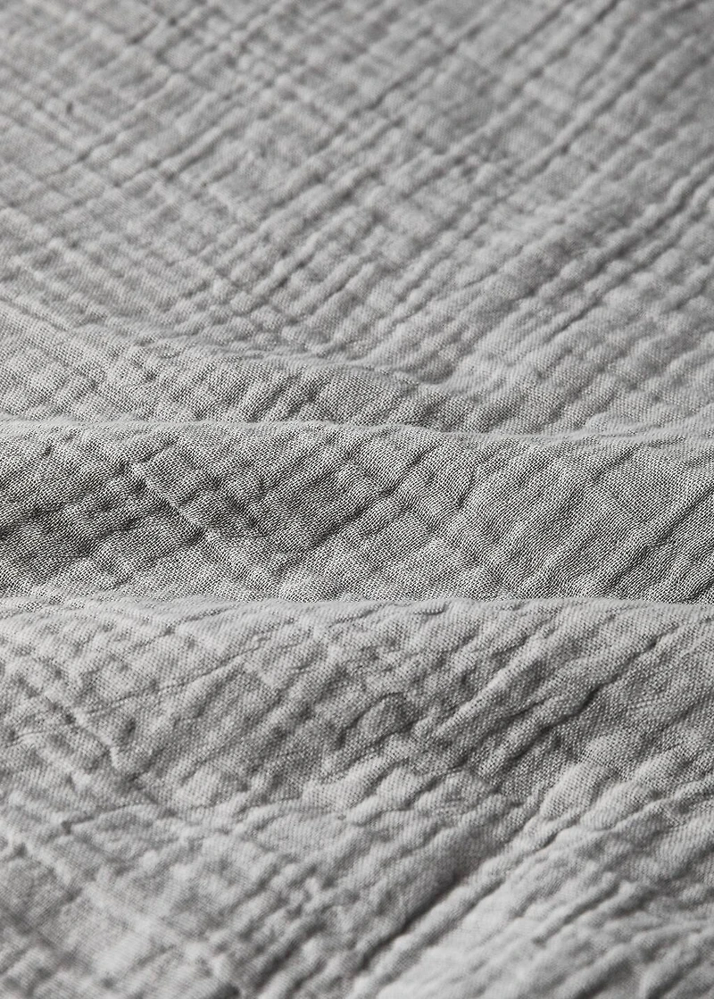 Chiffon cotton duvet cover with contrast piping for cot