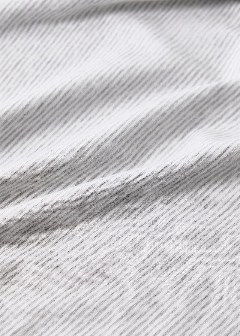 Cotton striped fitted sheet for crib