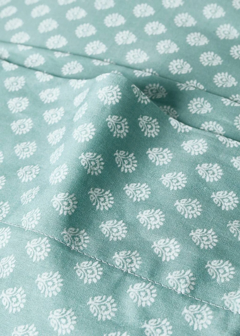 Cotton percale children's pillowcase with small flower 45x110 cm