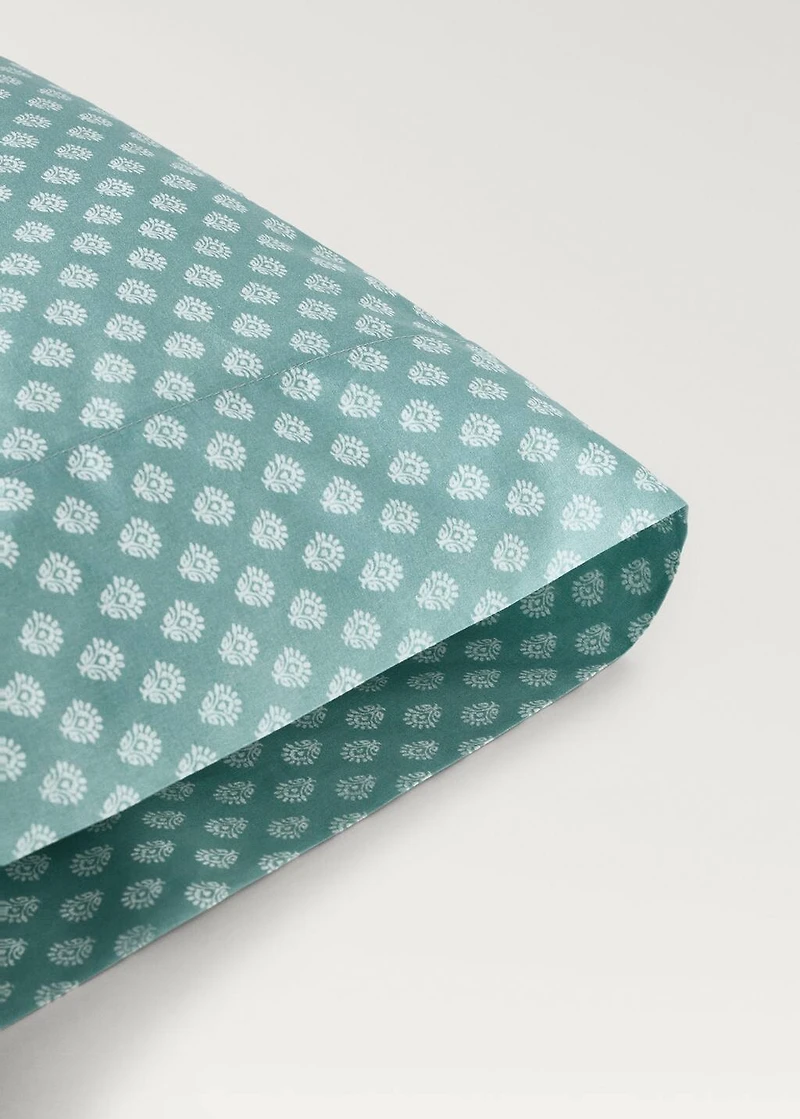 Cotton percale children's pillowcase with small flower 45x110 cm