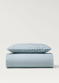 Cotton percale reversible duvet cover for crib