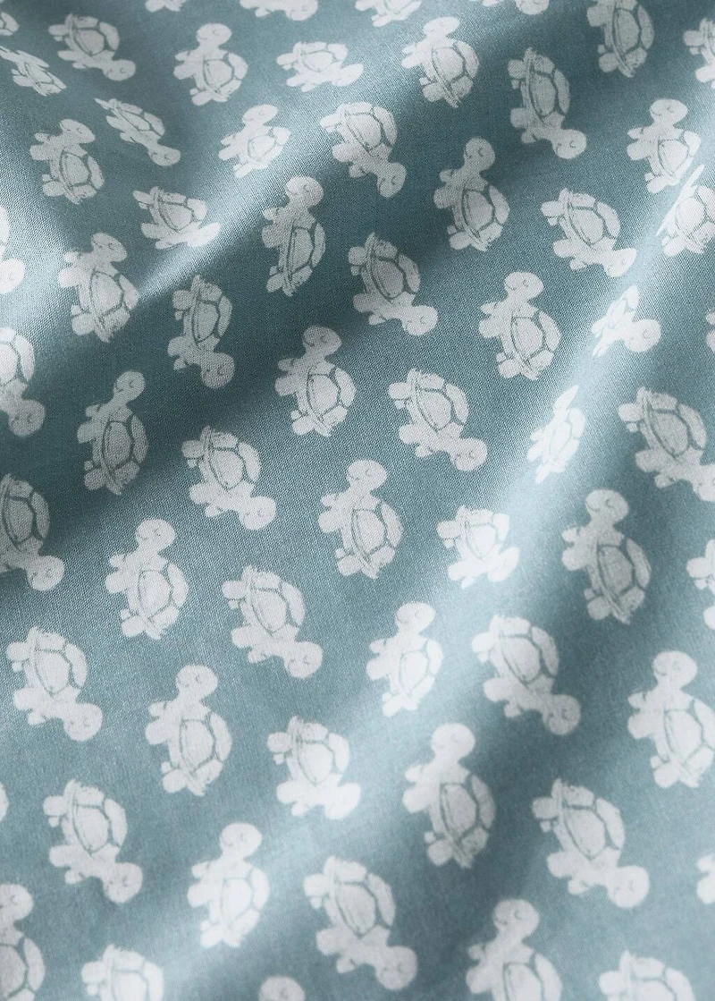 Cotton percale reversible duvet cover for crib