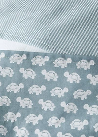 Cotton percale reversible duvet cover for crib