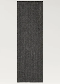 Linen table runner with herringbone structure