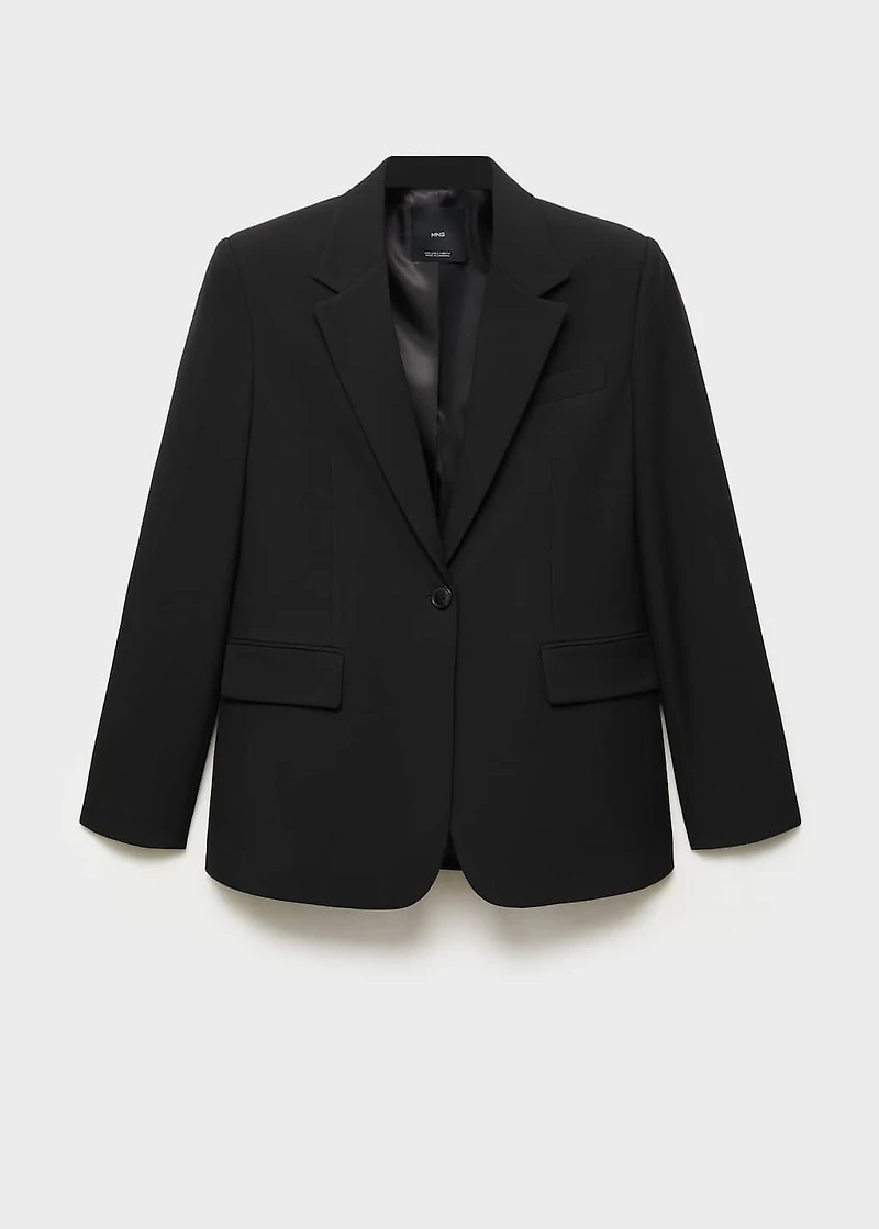 Straight blazer with flap pockets